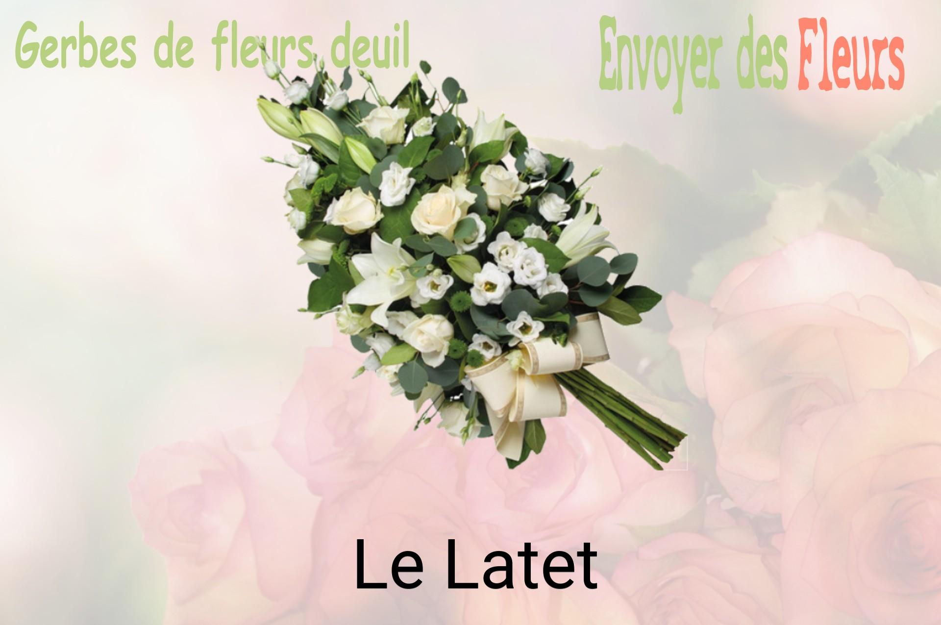Gerbe de fleurs de deuil livrée à Le Latet